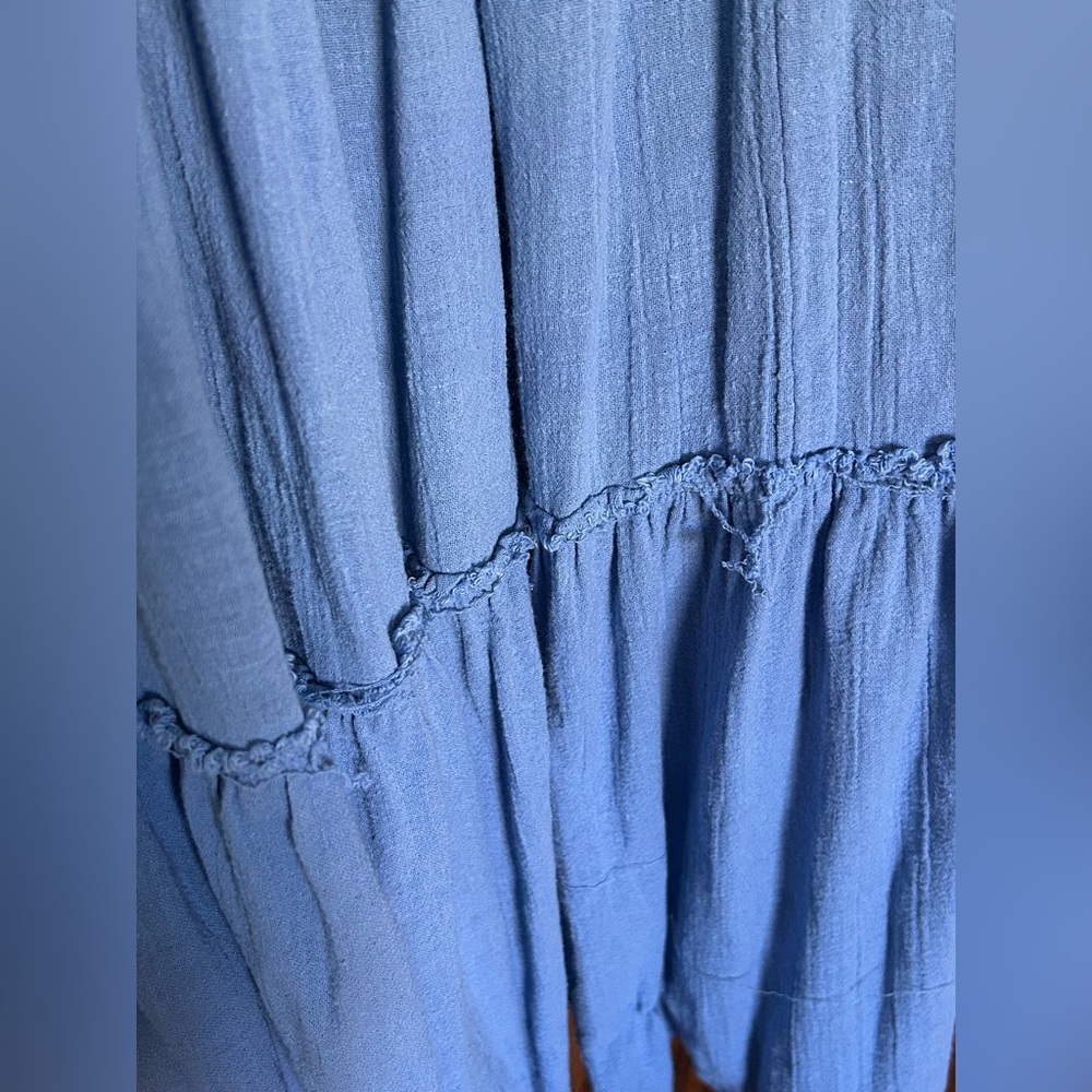 Free People Love Shakin’ Maxi Dress Cotton Gauze Vacation Boho Embroidered - Picture 8 of 13